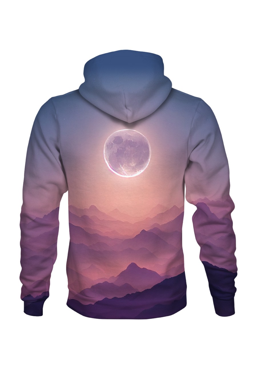 Bluza fullprint z kapturem Moon on Another Planet