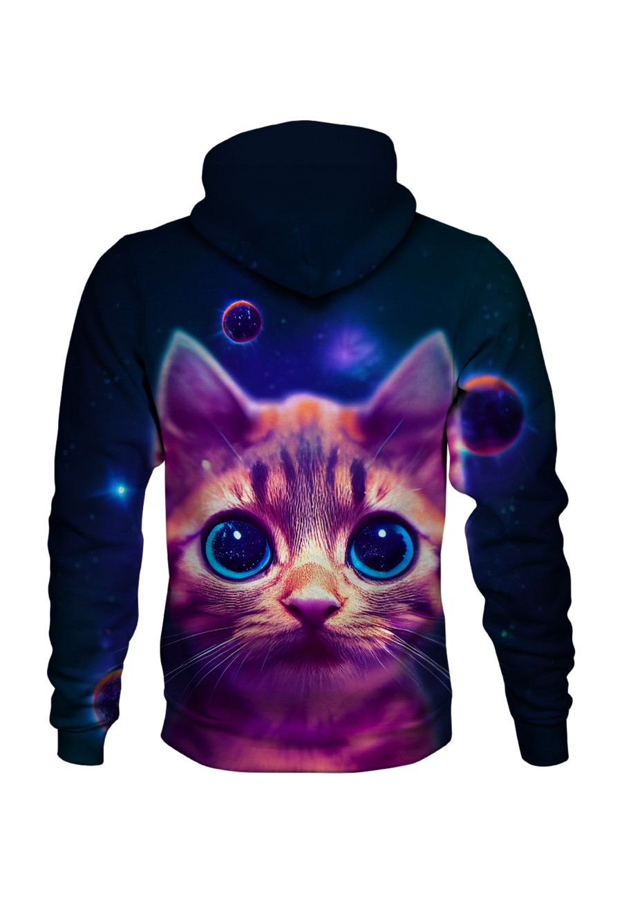 Bluza fullprint z kapturem Cosmic Cat