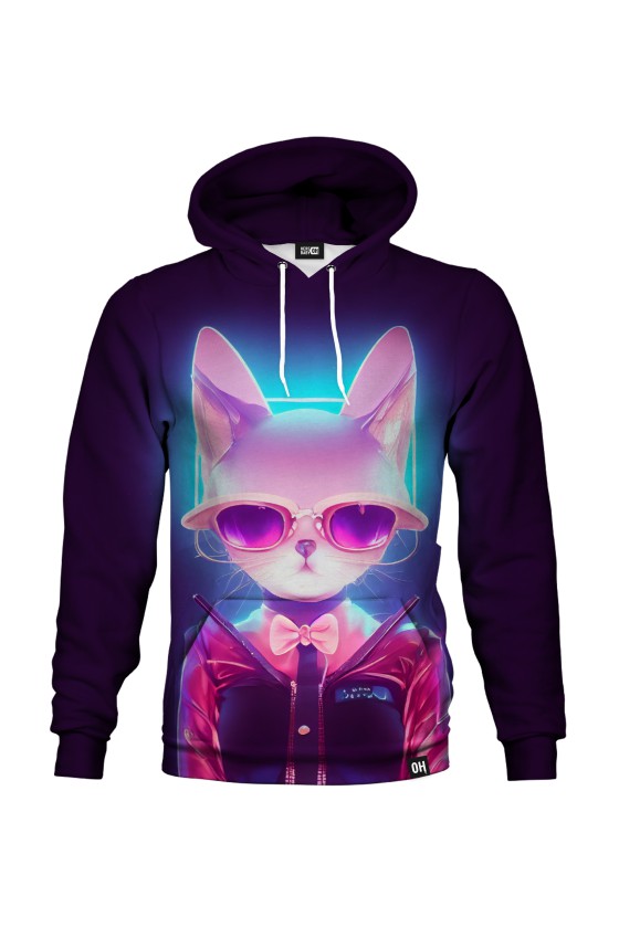 Bluza fullprint z kapturem Cyberpunk Cat