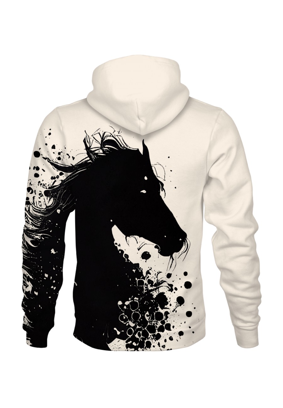 Bluza fullprint z kapturem Horse of Darkness