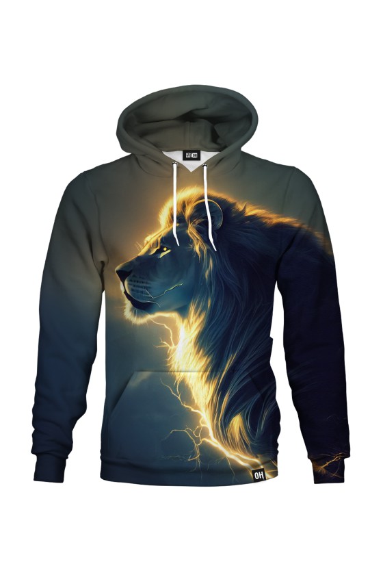 Bluza fullprint z kapturem Powerful Lion