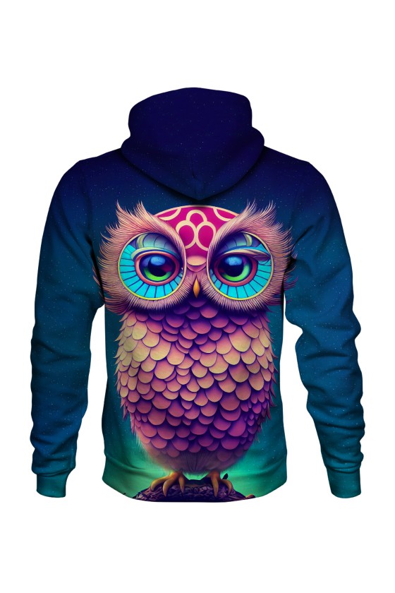 Bluza fullprint z kapturem Colorful Owl