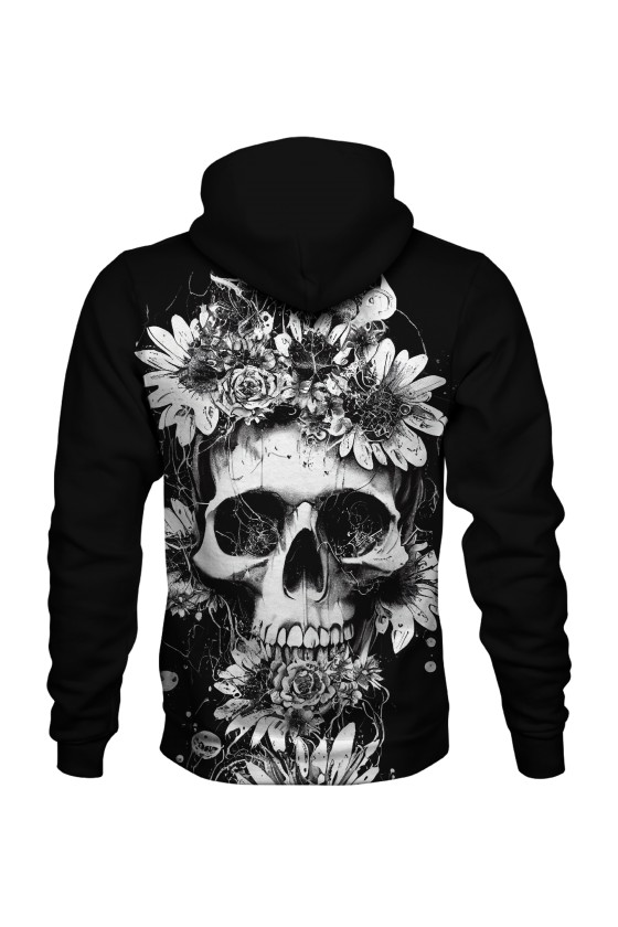 Bluza fullprint z kapturem Flowered Skull