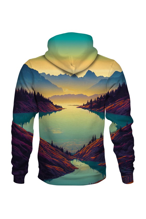 Bluza fullprint z kapturem Amazed by Lake