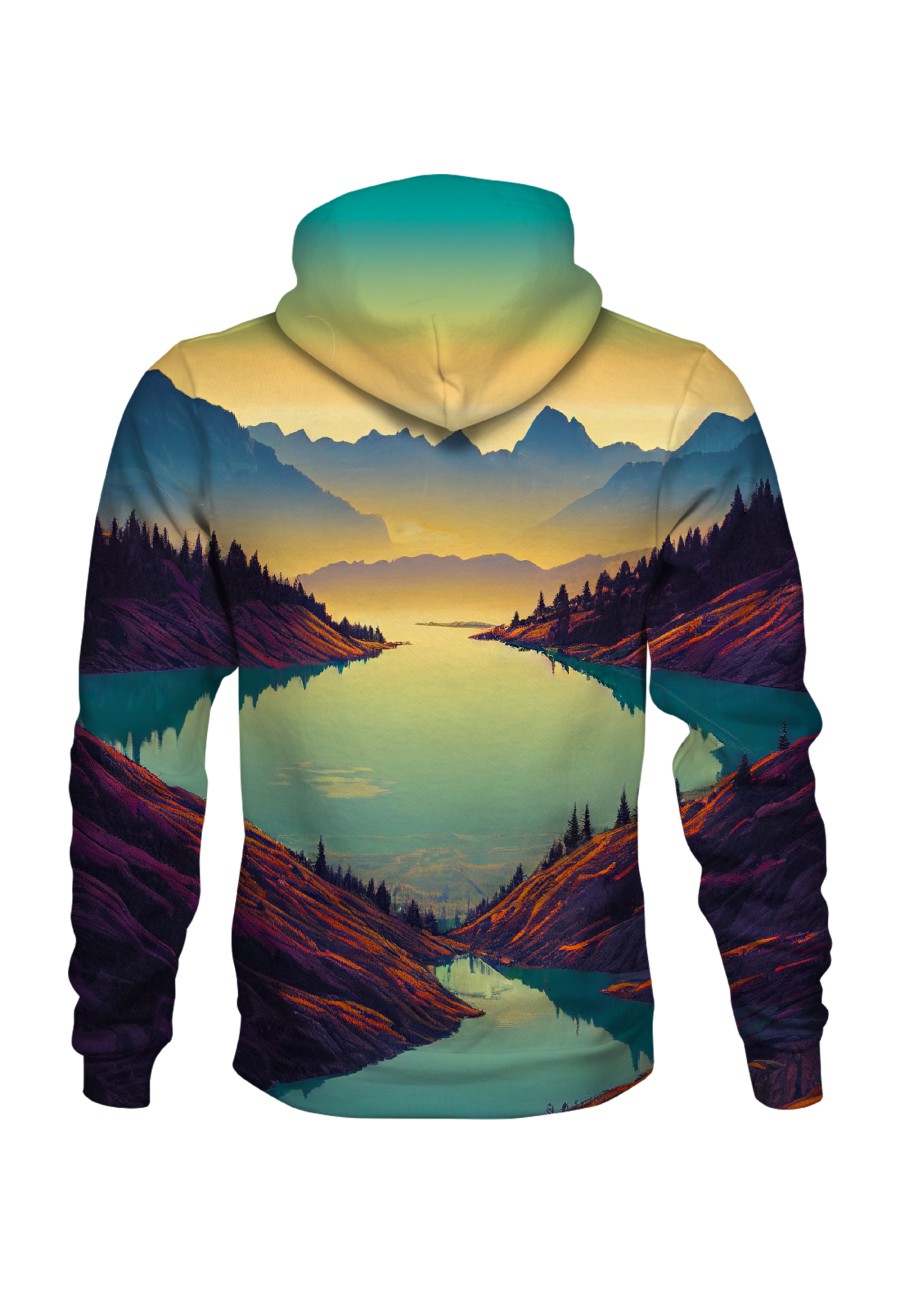 Bluza fullprint z kapturem Amazed by Lake