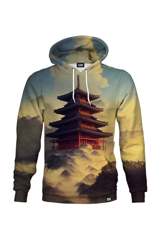 Bluza fullprint z kapturem Japanese Pagoda