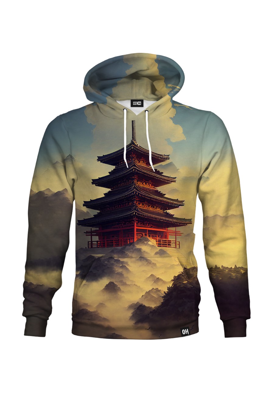 Bluza fullprint z kapturem Japanese Pagoda