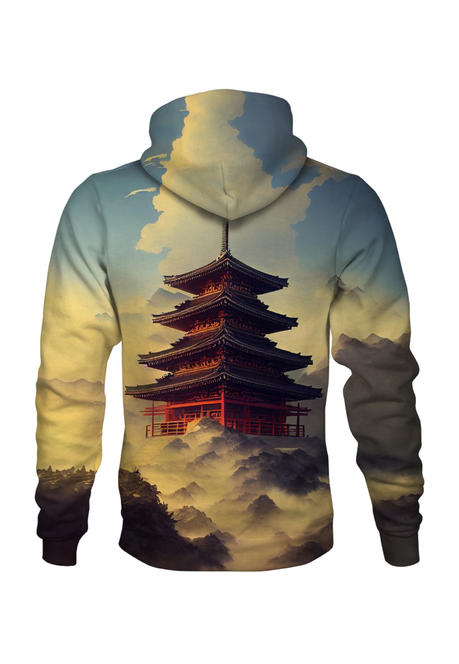 Bluza fullprint z kapturem Japanese Pagoda