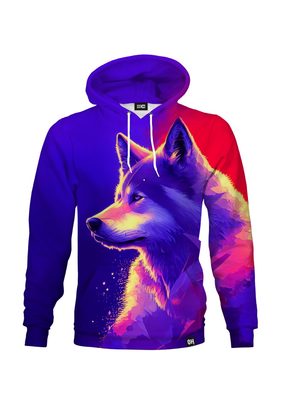 Bluza fullprint z kapturem Graffiti Wolf