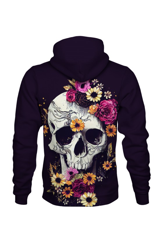 Bluza fullprint z kapturem Beautiful Skull