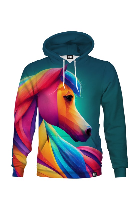 Bluza fullprint z kapturem Colorful Horse