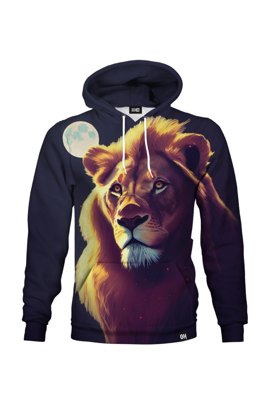 Bluza fullprint z kapturem Moon Lion