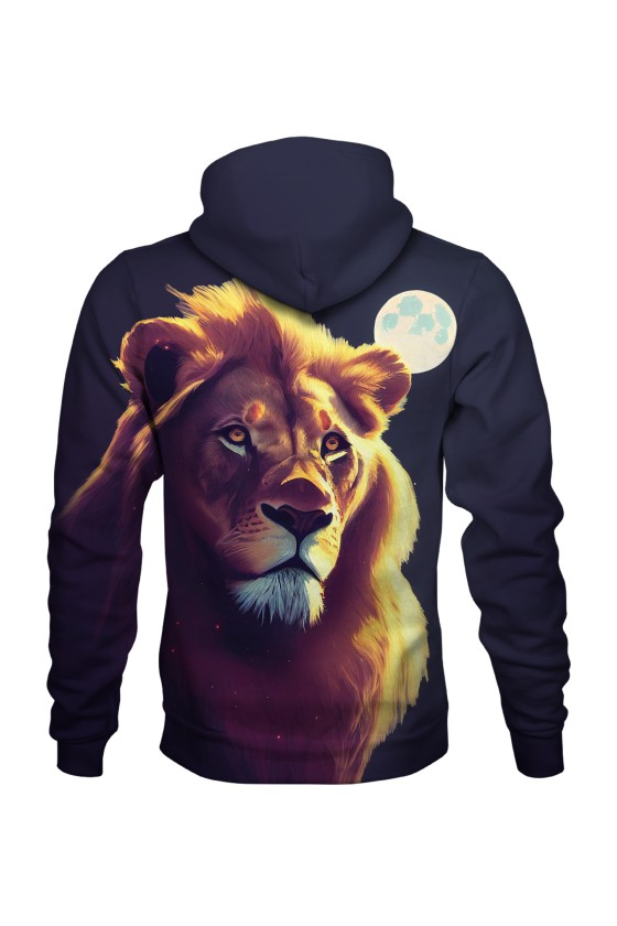 Bluza fullprint z kapturem Moon Lion