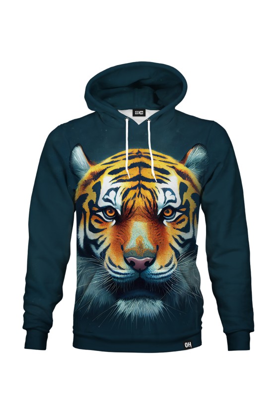 Bluza fullprint z kapturem Tiger Head