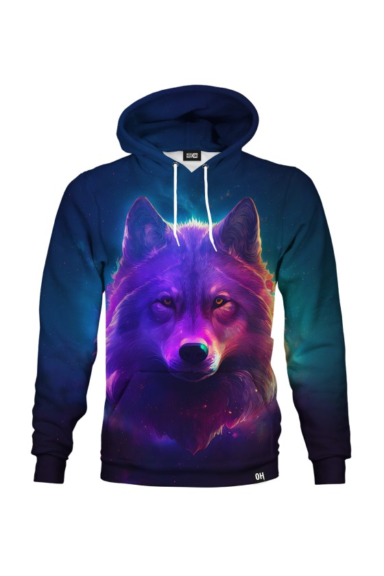 Bluza fullprint z kapturem Galactic Wolf