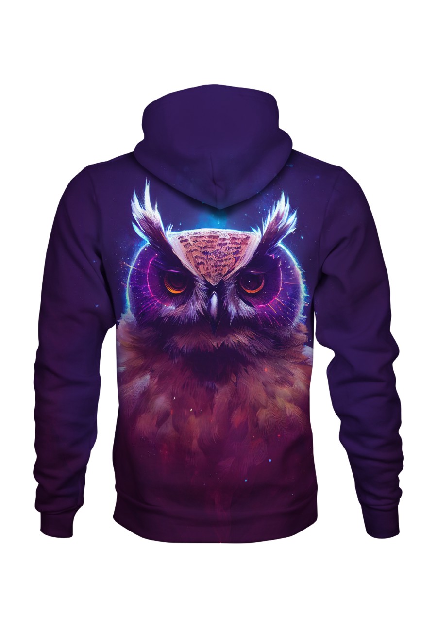 Bluza fullprint z kapturem Galactic Owl