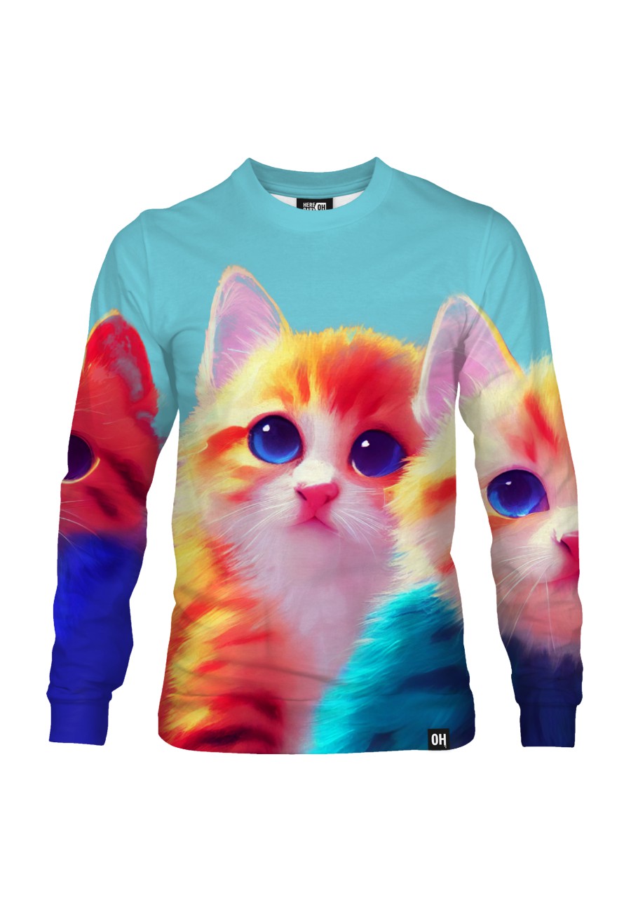 Bluza fullprint bez kaptura Cute Cat