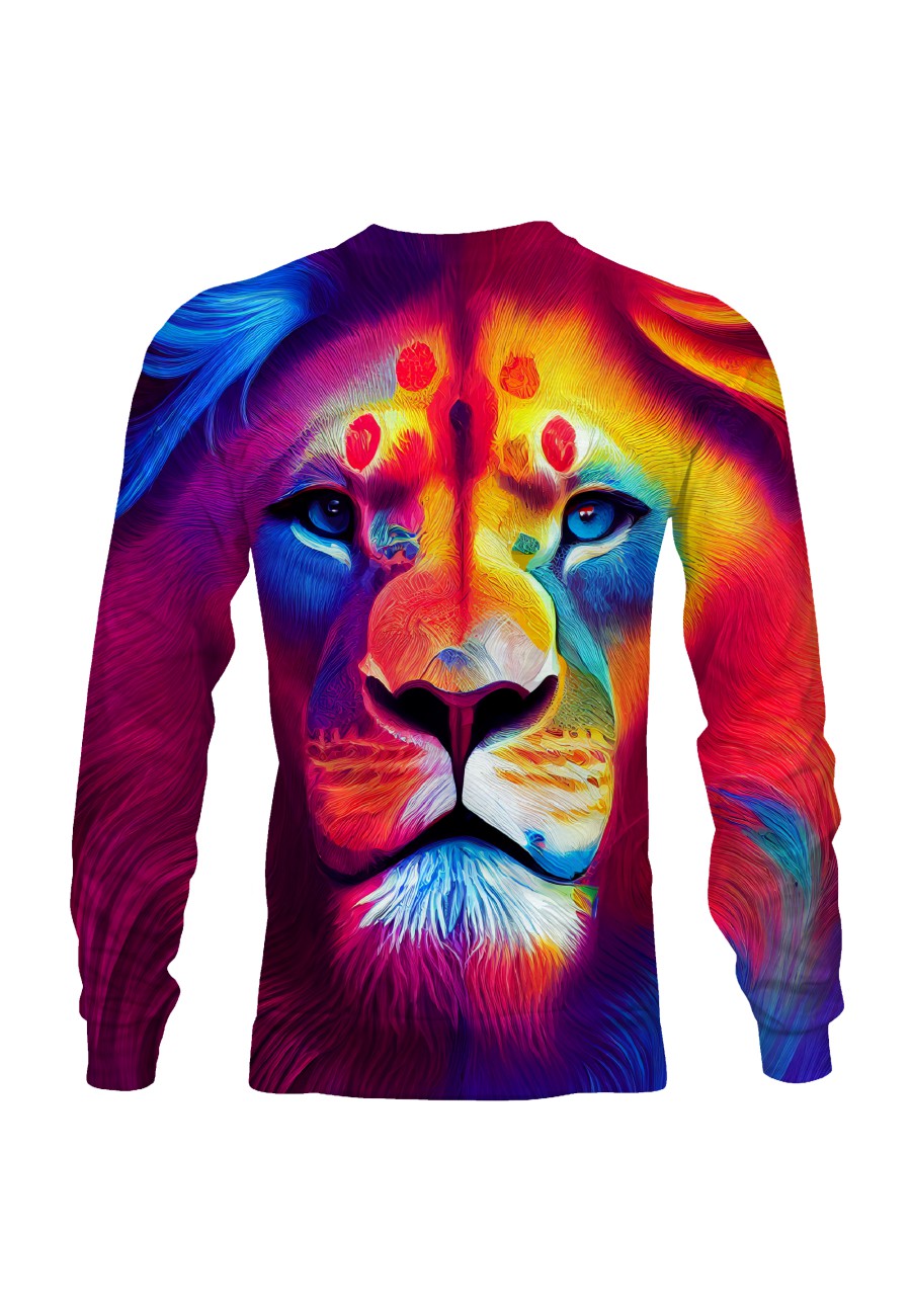 Bluza fullprint bez kaptura Dye Lion