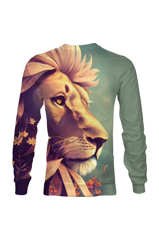 Bluza fullprint bez kaptura Flowered Lion