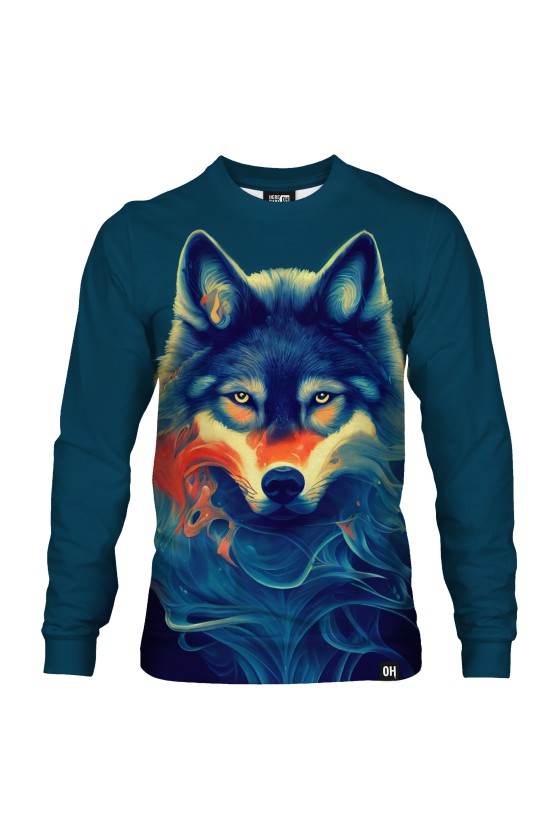 Bluza fullprint bez kaptura Spirit of Wolf