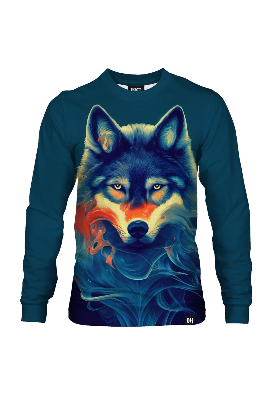 Bluza fullprint bez kaptura Spirit of Wolf