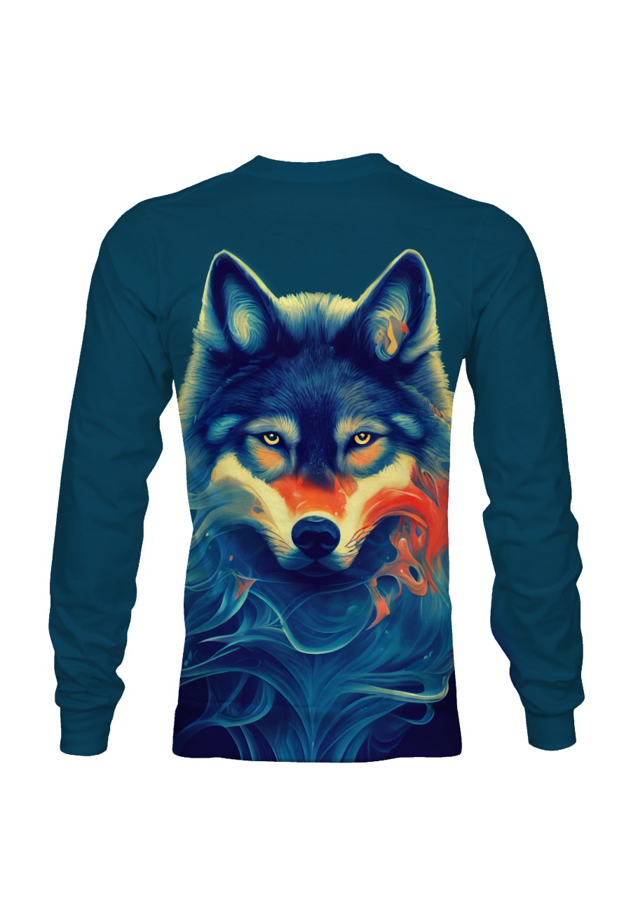 Bluza fullprint bez kaptura Spirit of Wolf