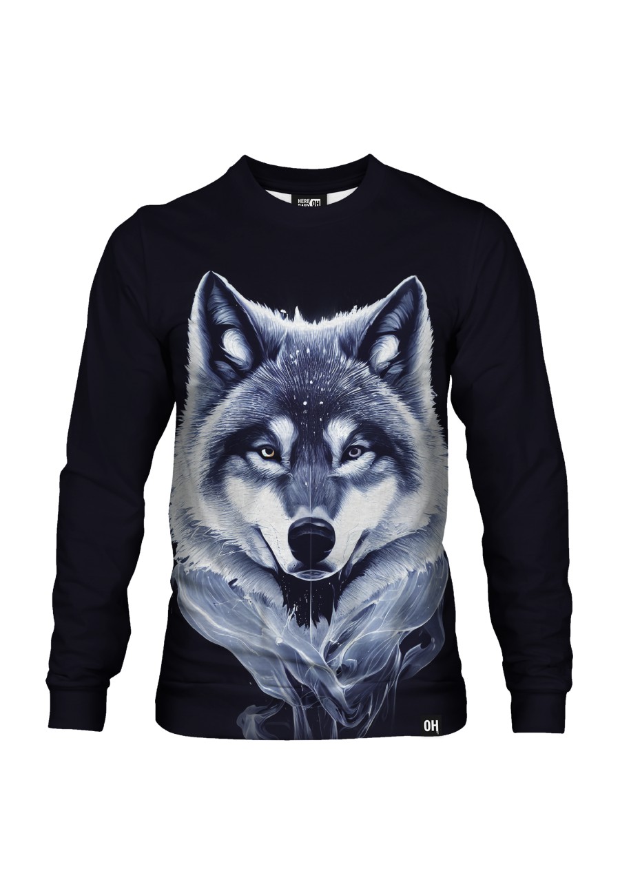 Bluza fullprint bez kaptura Spiritual Wolf