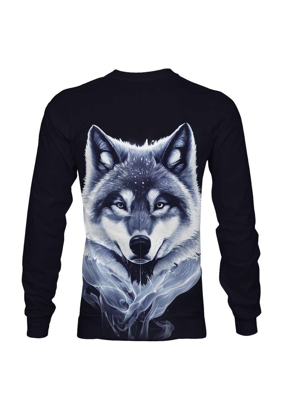 Bluza fullprint bez kaptura Spiritual Wolf