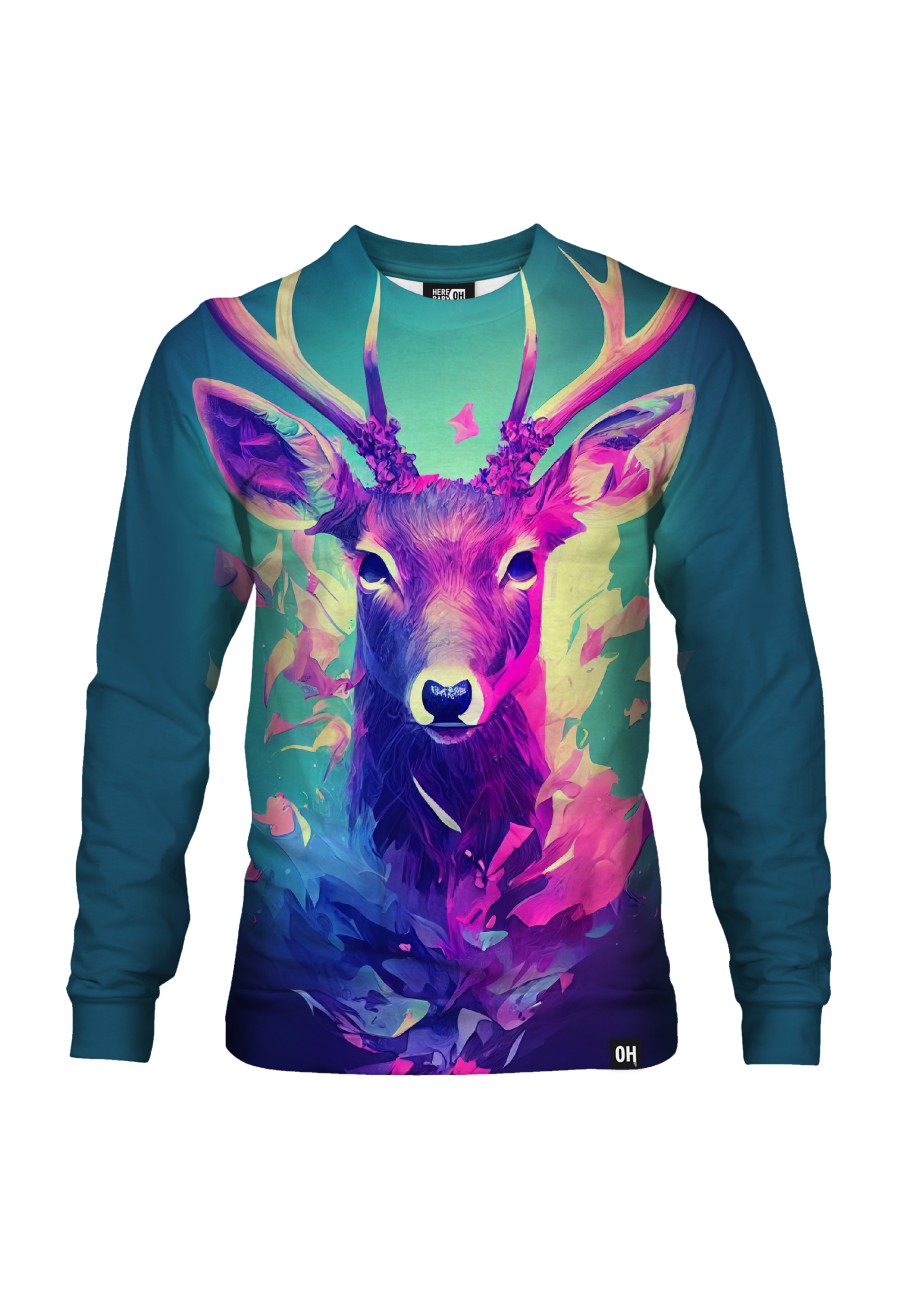 Bluza fullprint bez kaptura Crystalic Deer