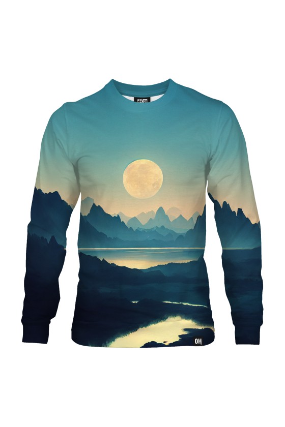 Bluza fullprint bez kaptura Lake on Another Planet