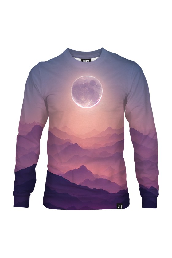 Bluza fullprint bez kaptura Moon on Another Planet