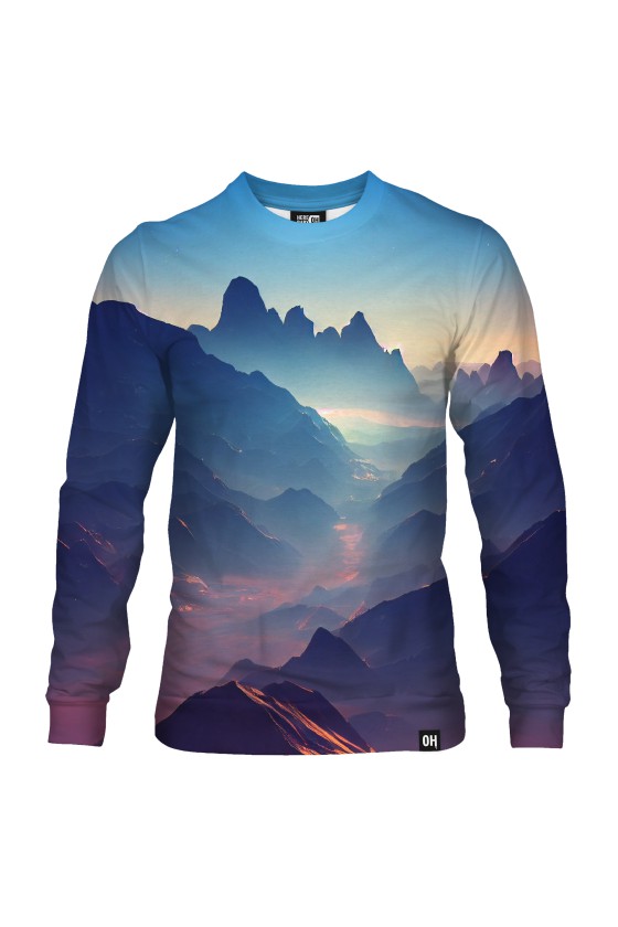 Bluza fullprint bez kaptura Mountains on Another Planet