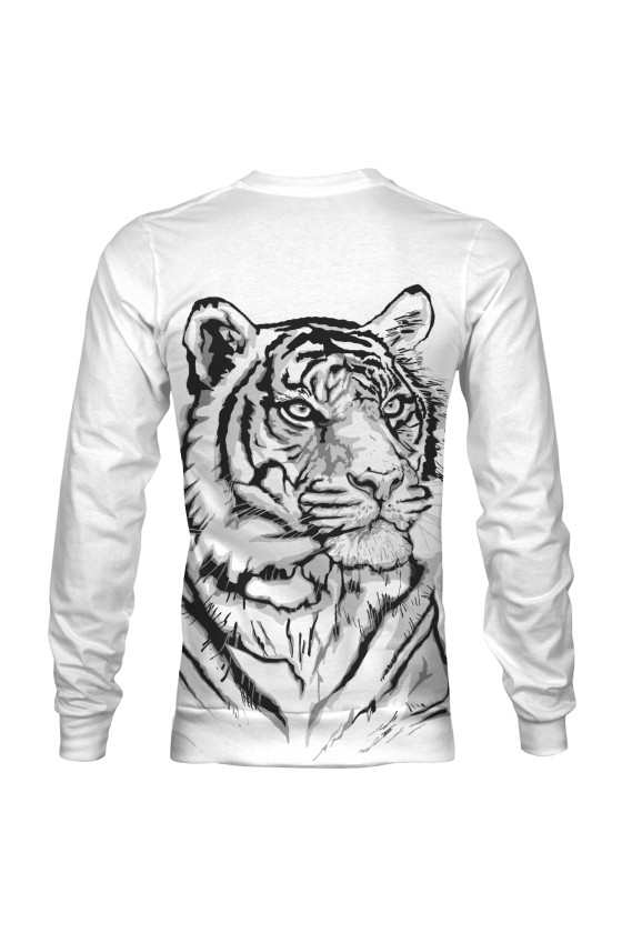 Bluza fullprint bez kaptura Black and White Tiger