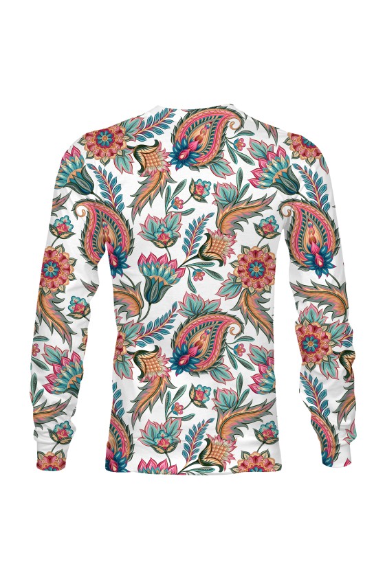 Bluza fullprint bez kaptura Flower Pattern