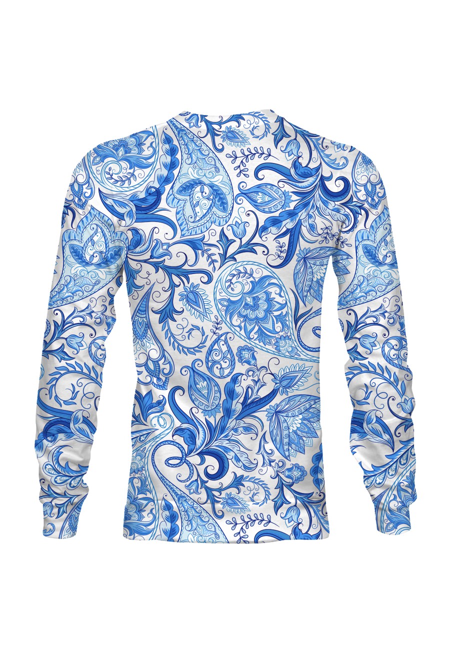 Bluza fullprint bez kaptura Artic Flower Pattern