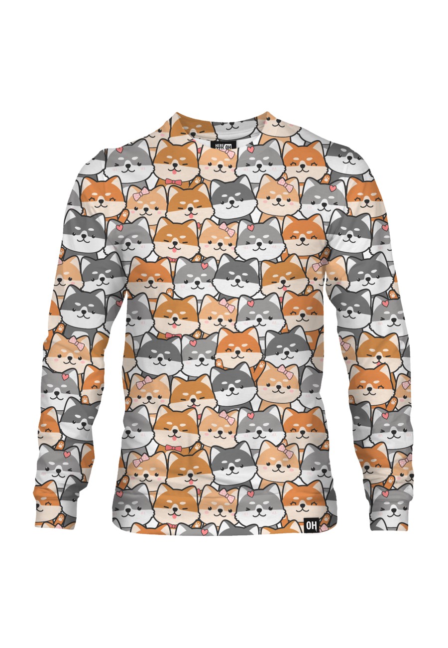 Bluza fullprint bez kaptura Chibi Dogs