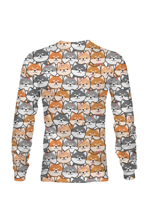 Bluza fullprint bez kaptura Chibi Dogs