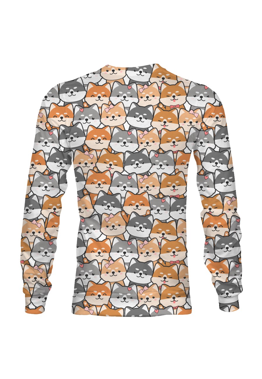 Bluza fullprint bez kaptura Chibi Dogs