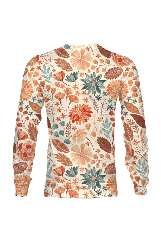 Bluza fullprint bez kaptura Fall Flower Pattern