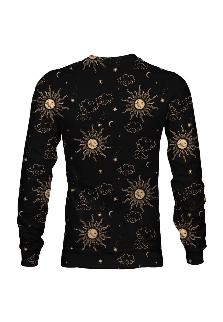 Bluza fullprint bez kaptura Sun and Moon Pattern