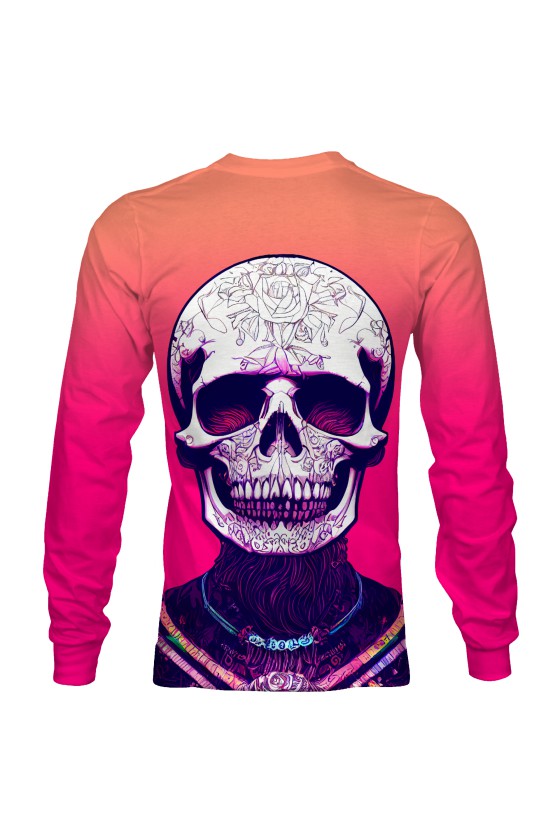 Bluza fullprint bez kaptura Tattoed Skull