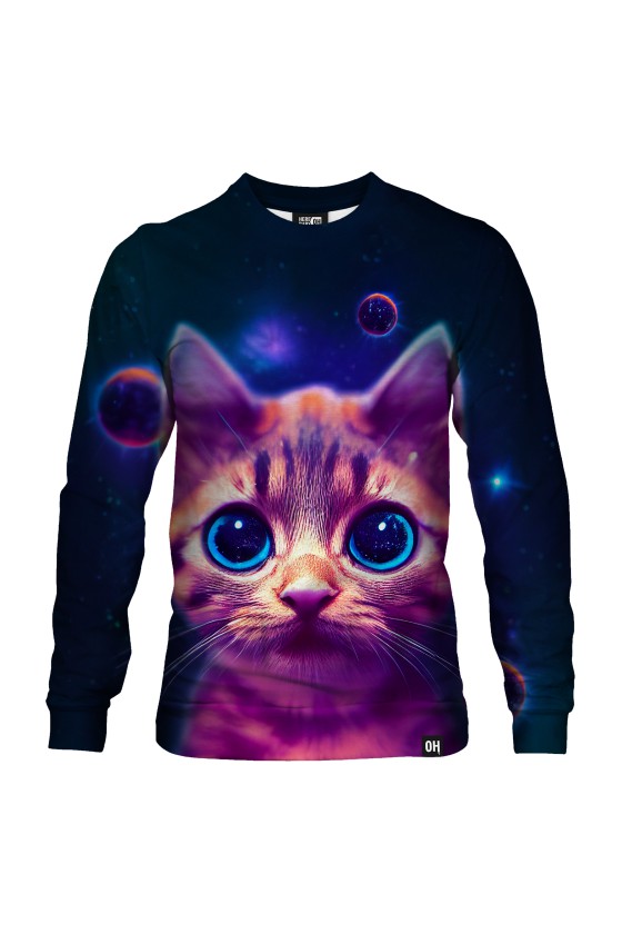 Bluza fullprint bez kaptura Cosmic Cat