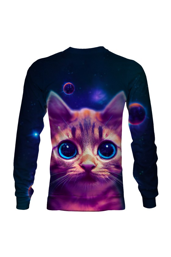 Bluza fullprint bez kaptura Cosmic Cat