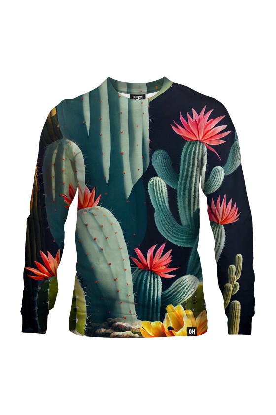 Bluza fullprint bez kaptura Just Cactus