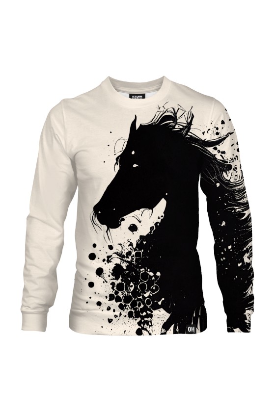 Bluza fullprint bez kaptura Horse of Darkness