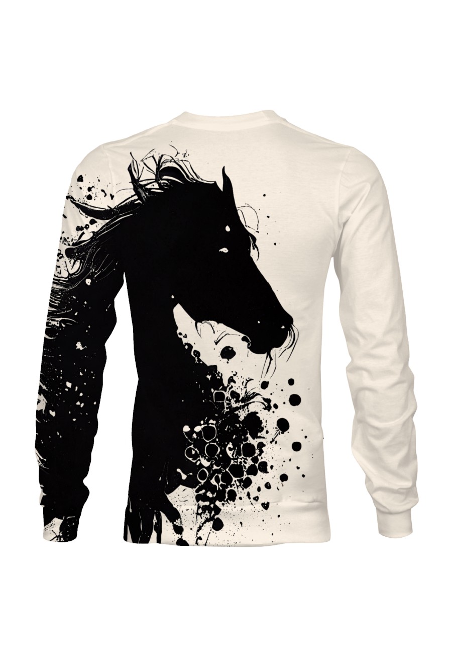 Bluza fullprint bez kaptura Horse of Darkness