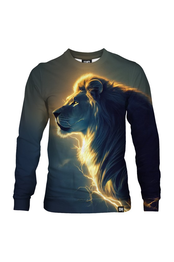 Bluza fullprint bez kaptura Powerful Lion