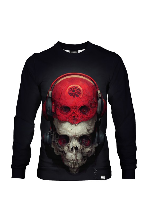 Bluza fullprint bez kaptura Double Trouble Skull