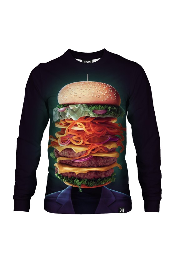 Bluza fullprint bez kaptura Head Burger