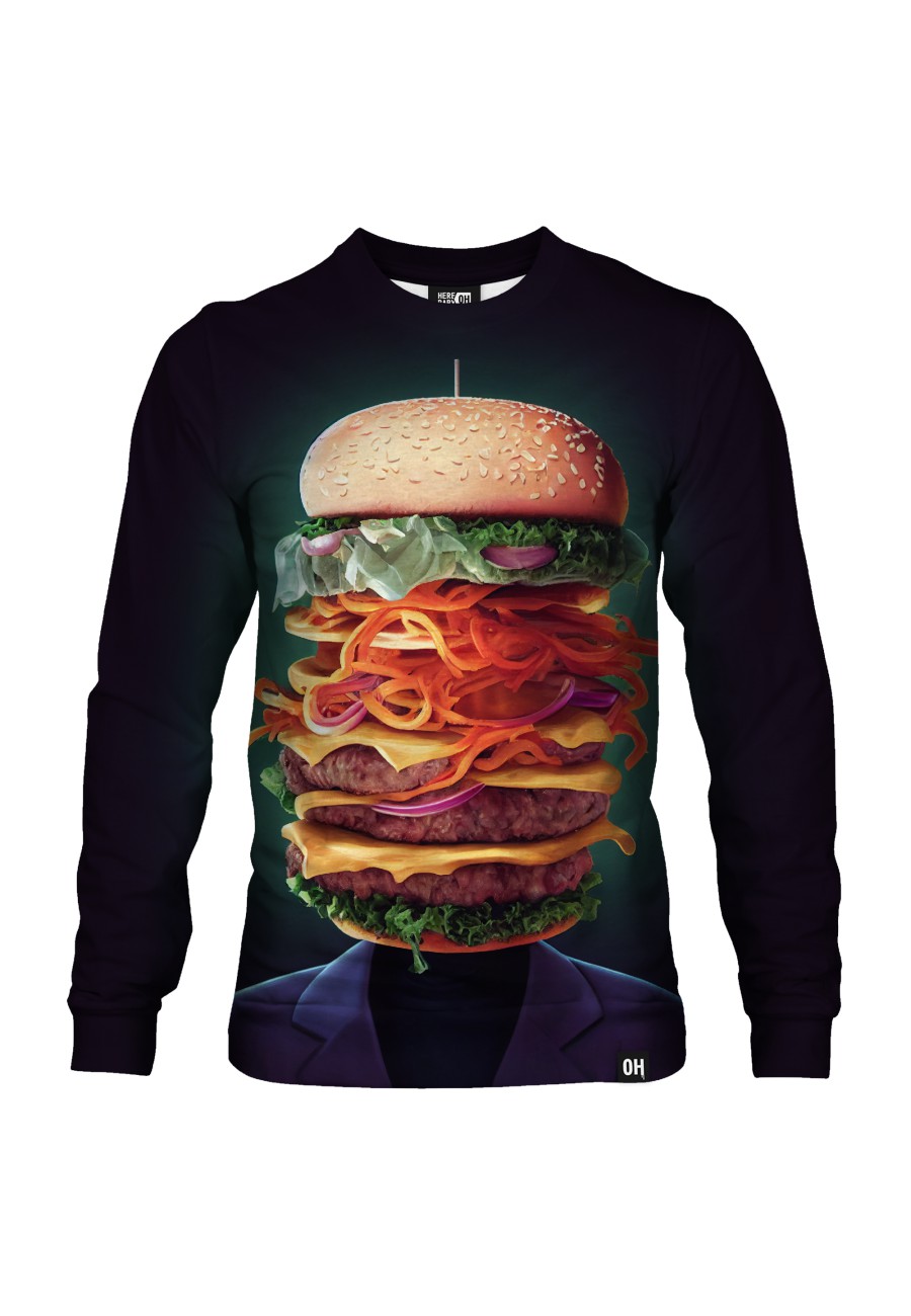 Bluza fullprint bez kaptura Head Burger